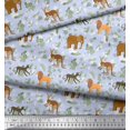 thumbnail image 3 of Soimoi Poly Georgette Fabric Kangaroo,Elephant & Lion Animal Decor Fabric Printed Yard 52 Inch Wide, 3 of 3