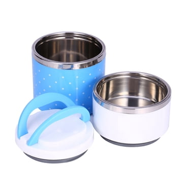 Boîte à lunch, 2 couches d'isolation en acier inoxydable Thermo Thermique Lunch Box Conteneur de nourriture Hot Bento Food Containers for Office