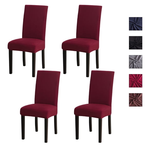 EIGTHTAIL Chair Protector Cover Slipcover Pack of 4  Stretch Removable Washable Spandex Chair Cover for Dining Room Wedding Banquet Decoration