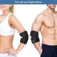 thumbnail image 2 of Elbow Brace, Tennis Elbow Strap Adjustable Elbow Support Sleeve with 2-Spring Stabilizer and Adjustable Straps for Arthritis, Tendonitis, Tennis Elbow, Sports Injury Pain Relief, 2 of 9