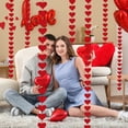 thumbnail image 1 of Mlkoz Home Decor , Rideau de Porte Rouge en Forme de Cœur Non Tissé pour Mariage, Cadeaux pour Maman, 1 of 7