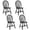 Black, variant on Costway Set of 4 Vintage Windsor Dining Side Chair Wood Spindleback Kitchen Room Black