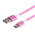 thumbnail image 5 of Merkury Innovations High Speed Charge + Sync USB-A to USB-C 6 FT.Fabric Cable Pink, 5 of 5