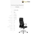 thumbnail image 2 of TygerClaw High Back Microfiber PU Office Chair, 2 of 3