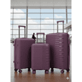 thumbnail image 1 of TRAVLR Ridge 3 Piece Purple  Luggage Set: PP Impact Resistant Hardside Spinner Suitcase, Expandable Checked Bags, Embedded TSA Lock, Blastproof Zippers, 20in 24in 28in, 1 of 6