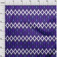 thumbnail image 3 of oneOone Polyester Spandex Purple Fabric Ikat Sewing Material Print Fabric By The Yard 56 Inch Wide, 3 of 4