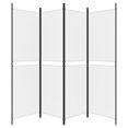 thumbnail image 3 of vidaXL 4-Panel Room Divider White 200x180 cm Fabric, 3 of 5
