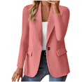 thumbnail image 1 of ManxiVoo Professional Womens Blazer Cardigan Open Front Lightweight Office Wear Versatile Spring Layering Piece M Size Pink, 1 of 6