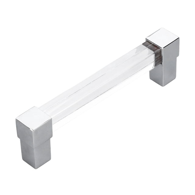 Acrylic Handle, Acrylic Drawer Pulls Transparent For Closet Hole Spacing 96 Silver