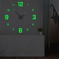 thumbnail image 2 of Large Wall Clock,Wall Hanging Decor Luminous Wall Clock Stickers, Diy Glowing Frameless Hanging Watches, Diy Sticker Wall Clocks for Kitchen, Bathroom, Home Decoration , Digital Luminous, 2 of 5