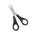 thumbnail image 1 of Ciseaux de Sécurité Noirs pour Étudiants avec Bord Règle, Ciseaux pour Enfants à Pointe Émoussée pour Projets d'Artisanat Scolaires, Lames en Acier Inoxydable avec Sac de Rangement en Pvc, 22 g, 1 of 6