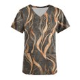 thumbnail image 4 of Pisexur Womens Scrub Tops Boasting Colorful Floral Prints Along With Short Sleeve Scrub Tops Suitable for Nursing Uniforms With Convenient Pockets, 4 of 4