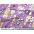 thumbnail image 2 of Soimoi Poly Georgette Fabric Grapes,Wine Glass & Bottle Print Sewing Fabric Yard 52 Inch Wide, 2 of 3