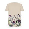 thumbnail image 5 of Pompotops Mode Femmes Casual Imprimé Col Carré Manches Courtes Tops Chemisiers Amples, 5 of 5