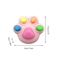 thumbnail image 2 of SIYTUAU Highlighter Pen Cat Paw Shaped 5 In 1 Colored Marker For Underlining Journal Notes Student Office Stationery Desk Accessory Pink Plastic, 2 of 6