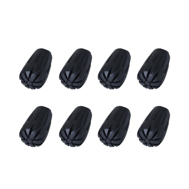 QualitChoice 8 Pcs Housse de Perche de Randonnée Extérieur Caoutchouc Résistant à l'Usure Embouts de Bâton de Randonnée Antidérapants Épaissis Embouts de Remplacement Escalade 10.00*10.00*2.00cm 1Ensemble