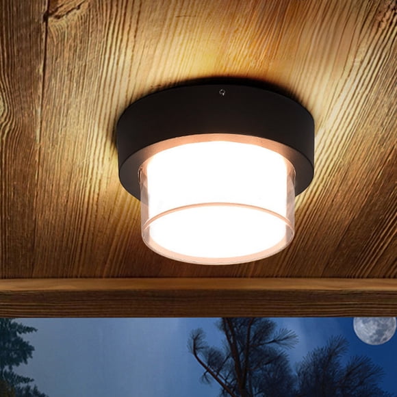 Outdoor Waterproof Ceiling Light,Black Iron Wall Lamp for Balcony Porch Courtyard,Modern Pendant Lighting for Terrace Hallway Entrance,Easy Installation Holiday Gifts