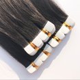 thumbnail image 3 of 45cm Black Straight Wigs Tape in Seamless Hair Extensions Real Human Hair Wig, 3 of 8