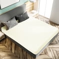 thumbnail image 3 of PiccoCasa Soft 100GSM Queen Striped Bed Fitted Sheets 16 Inch Deep Pocket Beige, 3 of 7