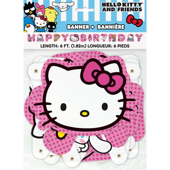 Hello Kitty and Friends "Happy Birthday" Jointed Banner, 6.25 ft