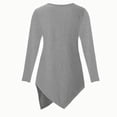 thumbnail image 4 of Long Sleeve Blouse Pregnancy Nursing Top, Maternity Ribbed Long Sleeve with Side Drawstring, Round Neck Blouse Long Sleeve Tops, 4 of 4