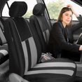 thumbnail image 3 of FH Group Universal Fit Striking Striped Cloth Car Seat Covers for Auto SUV VAN Airbag Compatible Full Set, 3 of 10