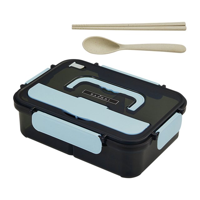 Dvkptbk Grande Boîte à Lunch Compartimentée Boîte à Lunch Grande Capacité Plastique Four à Micro-Ondes Boîte à Lunch avec Couverts Travail Étudiants Ensemble de Boîte à Lunch Portable Kitchen Essentials