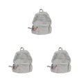 thumbnail image 3 of Ruiboury Unisex Backpack With Adjustable Straps And Stylish Durable Cloth School Backpack School Bag Book Bag Comfortable grey 3Set, 3 of 6