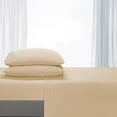 thumbnail image 3 of Comfy Bamboo World 9900 Series Embroidered Bedsheets Sheet Set, King Size, Cream, 3 of 5