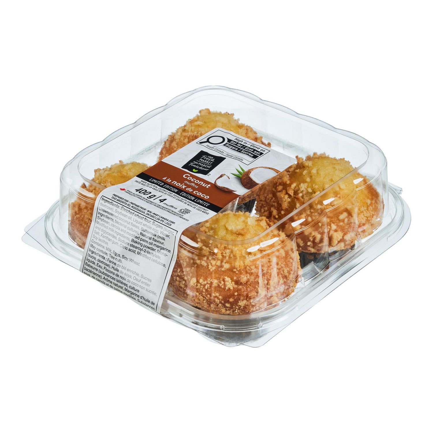 Your Fresh Market Coconut Muffins, 400 g