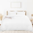 thumbnail image 1 of PiccoCasa Ensemble de Housse de Couette 3 Pcs en Microfibre Douce et Respirante Blanc Lit Simple, 1 of 7