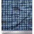thumbnail image 1 of Soimoi Blue Cotton Cambric Fabric Check Check Decor Fabric Printed Yard 56 Inch Wide, 1 of 2