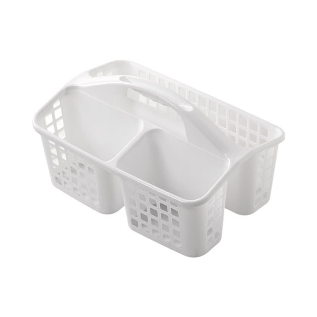 Dvruxg Plastic Shower Caddy Basket Cleanning Caddy with Compartments, Bath Portable Storage Utility Caddy Tote for Shower Cleaning Products and Organizing