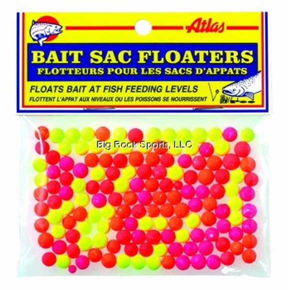 Atlas Mike's Sacs d'Appâts Assortis Flottants, Rouge/jaune/rose/orange