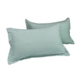 thumbnail image 2 of Birdeem Soft Washed Cotton Pillowcases, Solid Color 2 Pack Set, Queen Size Standard Fit, Breathable and Easy Care, Modern Bedroom Upgrade for Enhanced Comfort, 2 of 9