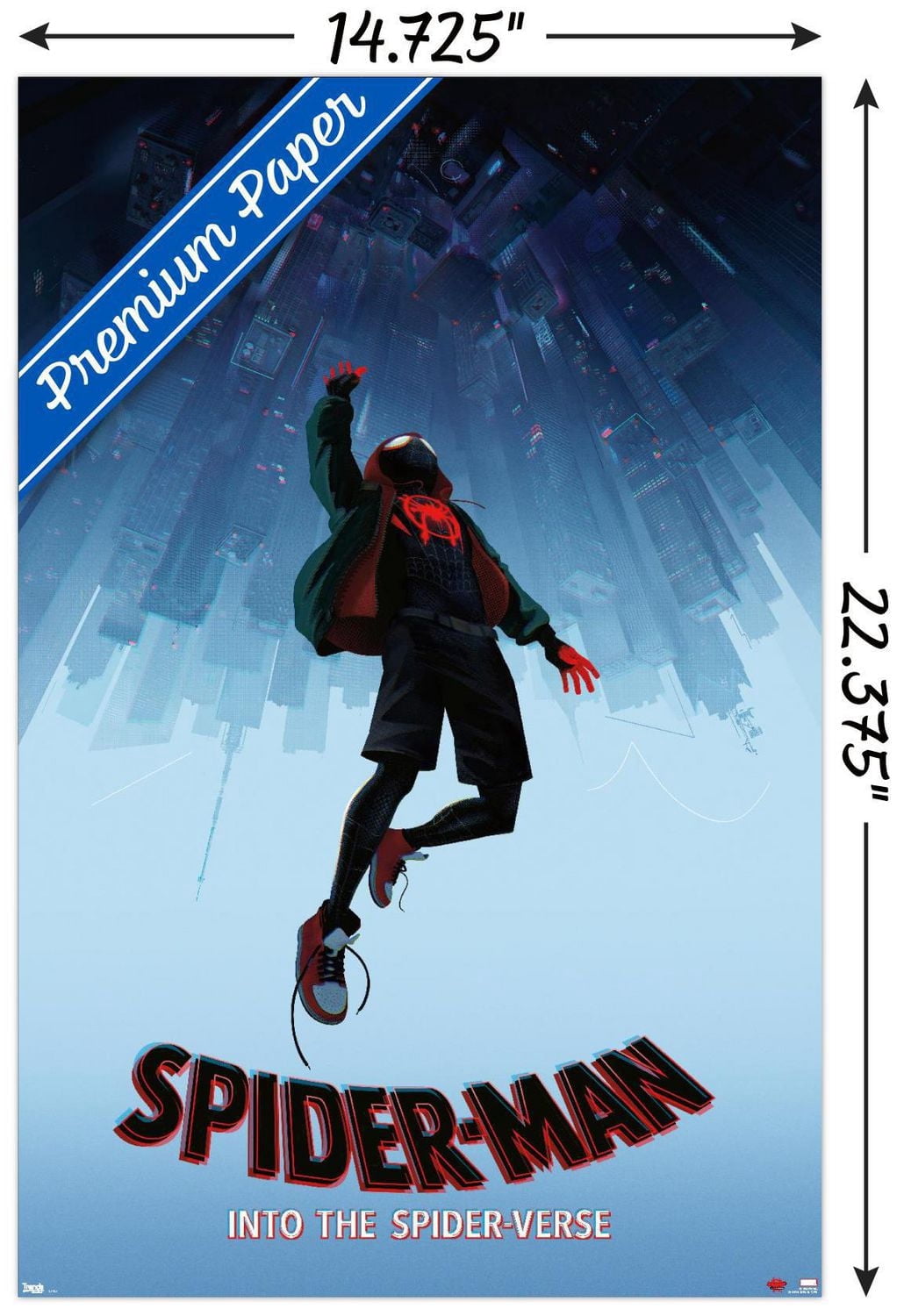 Marvel Spider-Man - Into The Spider-Verse Falling Wall Poster, 22.375" x 34"