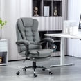 thumbnail image 2 of HOMCOM Executive Office Chair PU Leather Reclining Chair with Arms Grey, 2 of 10