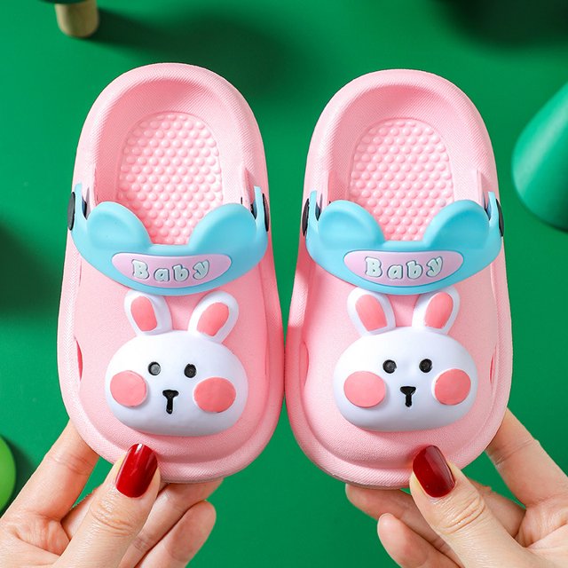 CAROOTU Kids Pool Slide Sandals Non-Slip Summer Cartoon Slippers Lightweight Soft Beach