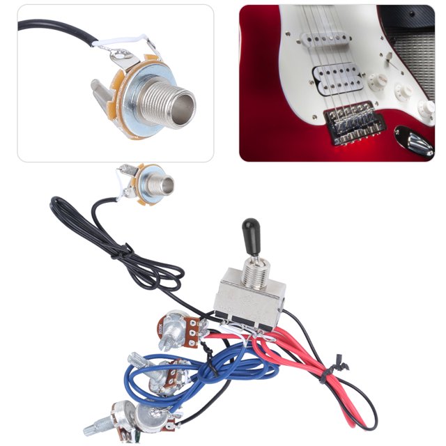 Guitar Prewired Harness, 3 Way Switch Guitar Wiring Harness Kit Compact For Guitar Accessories