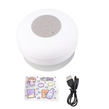 Haut-parleur Portable Sans Fil, Haut-Parleur de Douche Bluetooth Étanche Mini Haut-Parleur de Salle de Bain Mini Haut-Parleur Sans Fil Réponse Rapide
