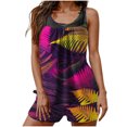 thumbnail image 2 of UPPADA Two Piece Tankini Swimsuits for Women High Waisted 2 Piece Bathing Suits Floral Print Tankini Set Tummy Control Modest Swimwear for Holiday Swim Suits with Shorts Multicolor,S, 2 of 6