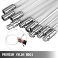 thumbnail image 3 of VEVOR Chimney Sweep Kit 30 Feet, Chimney Cleaning System with 9 Extends Up Flexible Nylon Rods, Chimney Cleaning Brush for Fireplace Flue, Spinning Chimney Whip Included, 3 of 9