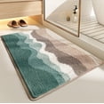 thumbnail image 4 of Meitianfacai Home Floor Mats Bathroom Absorbent Home Absorbent Soft Study Door Mats Toilet Door Mats Non-slip Easy to Care for Wave Pattern Carpet Wave Blanket(Multicolor), 4 of 8