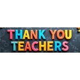 thumbnail image 4 of Colorful Thank You Teachers Backdrop Banner, Teacher Appreciation Day Decor, Education Theme Background, for Classroom Celebrations Teacher Parties Photo Props, 4 of 4