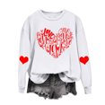 thumbnail image 2 of Meichang Sweat-Shirt Femme Saint-Valentin Graphique Cœur Amour Décontracté Col Rond Manches Longues Coupe Ample Saint-Valentin, 2 of 6
