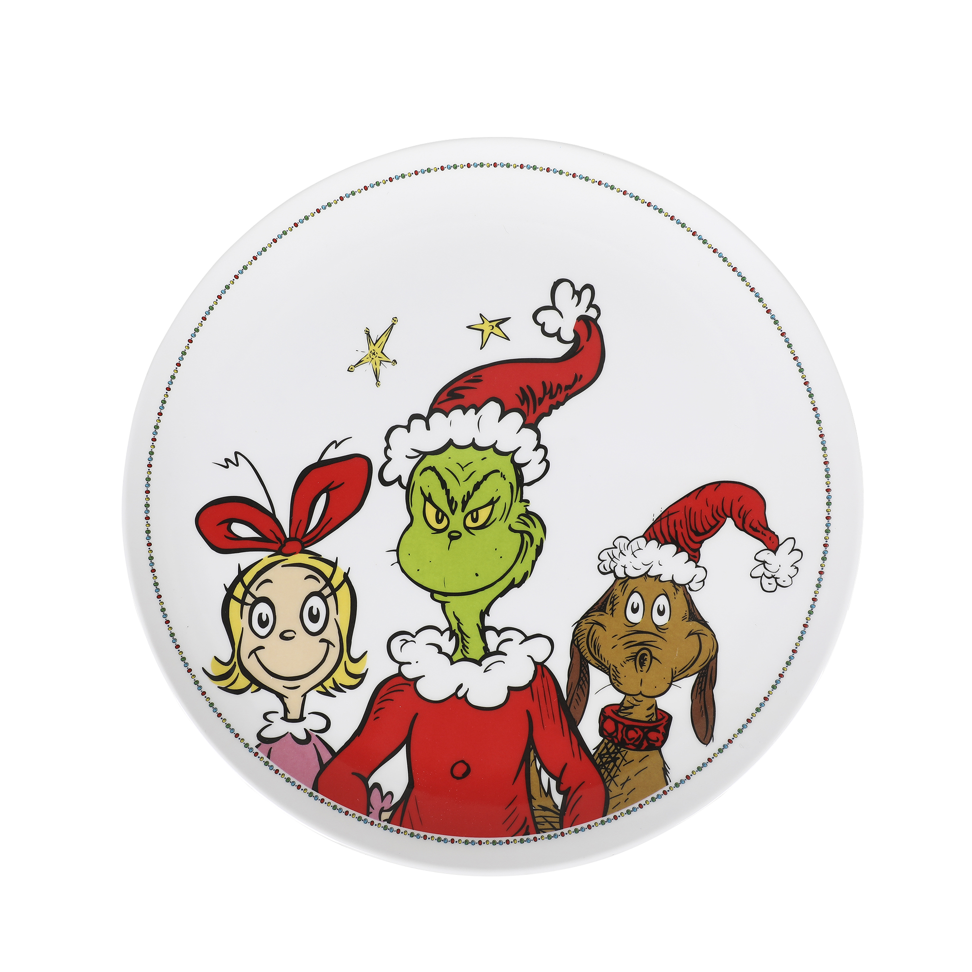 Assiette à Dîner en Mélamine Dr. Seuss Le Grincheux et ses Amis, 10 po