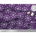 thumbnail image 3 of Soimoi Purple Poly Georgette Fabric Snow Flakes Floral Print Sewing Fabric Yard 42 Inch Wide, 3 of 3