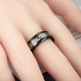 thumbnail image 4 of Men Ring Glossy Simple Jewelry Accessory Dragon Pattern Glowing Ring for Dating, 4 of 10