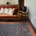 thumbnail image 1 of Hazo Haus Dark Blue & Terracotta 5x8 Living Room Rug - Machine Washable Area Rugs for Bedroom, Dining Room, Kitchen Floor, Small Office, Low Pile Non-Slip Rubber Backing & Stain Resistance, 1 of 8