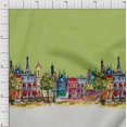 thumbnail image 1 of Soimoi Moss Georgette Fabric Buildings Panel Print Fabric by Yard 42 Inch Wide, 1 of 3